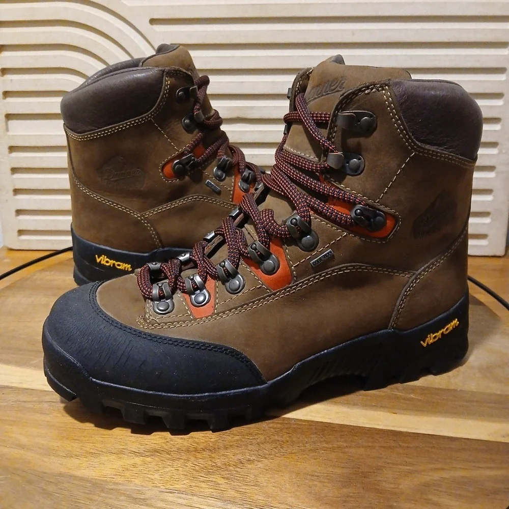 Danner Brown Leather Expedition GTX Womens Sz 10 Hiking Gore-Tex Vibram Boots
